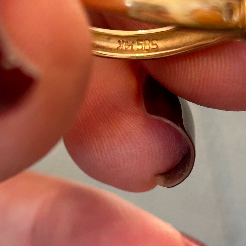 Vintage 14k Gold Stack Rings with Gemstones - Picture 5 of 10